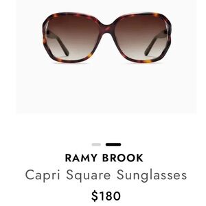 Ramy Brook Tortoise Capri Square Sunglasses